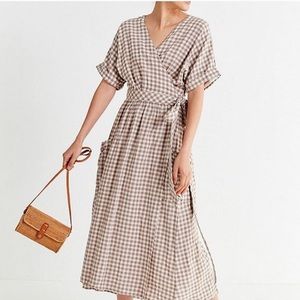 Urban outfitters gingham wrap dress